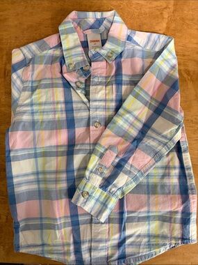 Gymboree Pastel Plaid Button-Down Shirt - Blue, Pink & Yellow